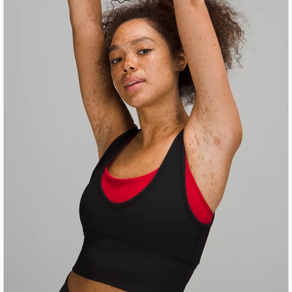Lululemon Black Power Pivot Ribbed Tank Top